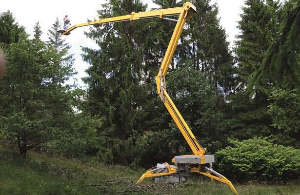 Raupen-Arbeitsbühnen mit Stützen