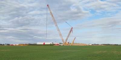 Gittermast Raupenkrane für die Montage von Windrädern