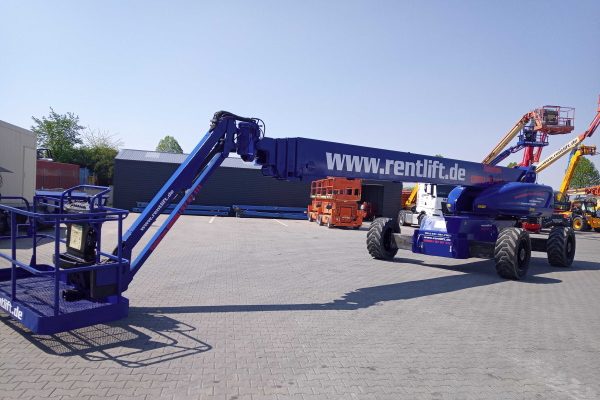 ... extra langem, schwenkbarem Korbarm ...