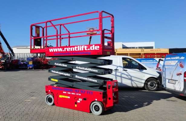 nur ca. 80 Zentimeter breit, bei 10 Metern Arbeitshöhe